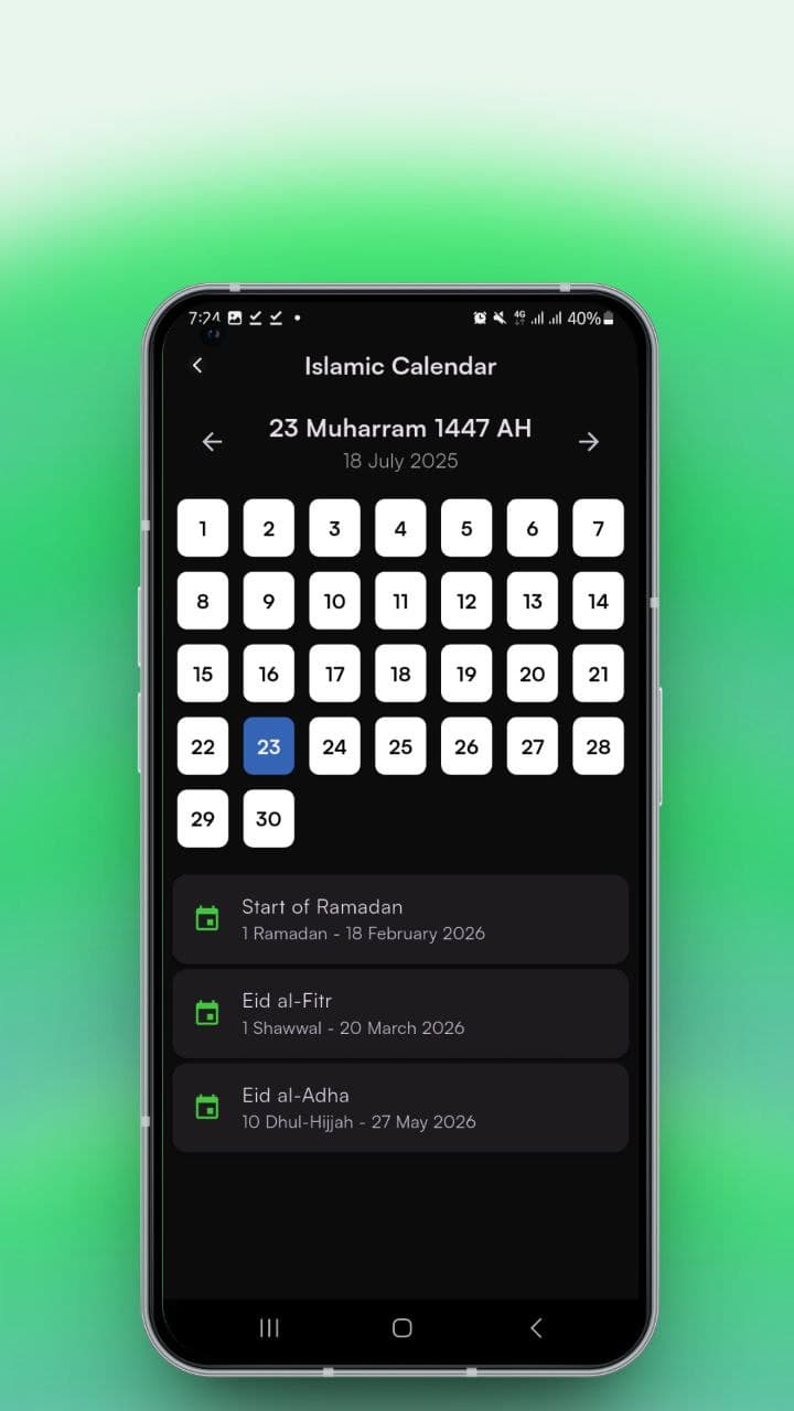 Kalandar Musulunci Albani App