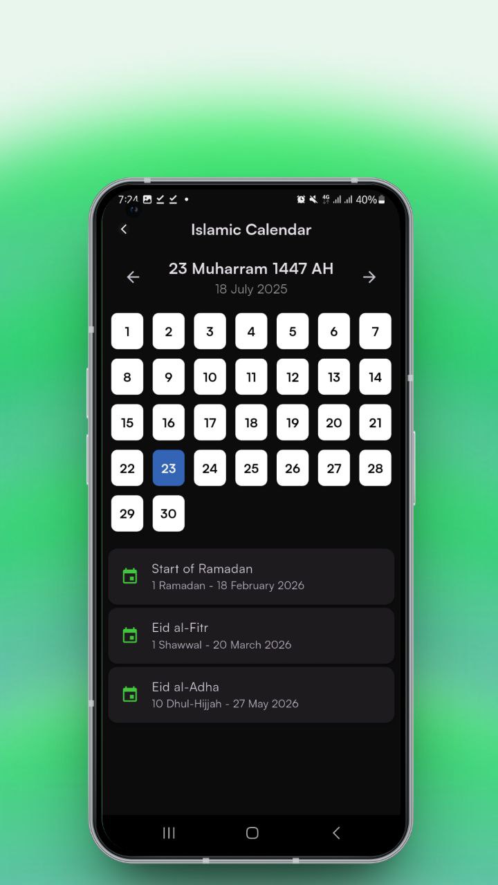 Kalandar Musulunci Albani App